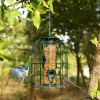 Outdoor Metal Seed Guard Deterrent Squirrel-Proof Caged Tube Wild Bird Feeder